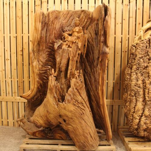 大型根雕 木雕 工艺品礼品 香樟木自在观音巨型雕刻摆件 厂家直销